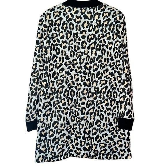 Sanctuary Leopard Print City Topper Long Lined  Zip Up Jacket Cardigan Size M - Picture 14 of 15